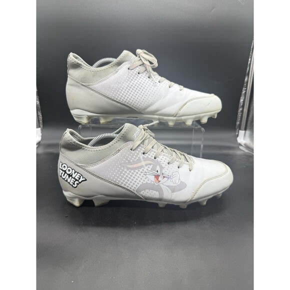 Phenom Elite Looney Tunes Mens Size 9.5 US Football Cleats White Gray Bugs Bunny - Picture 1 of 7